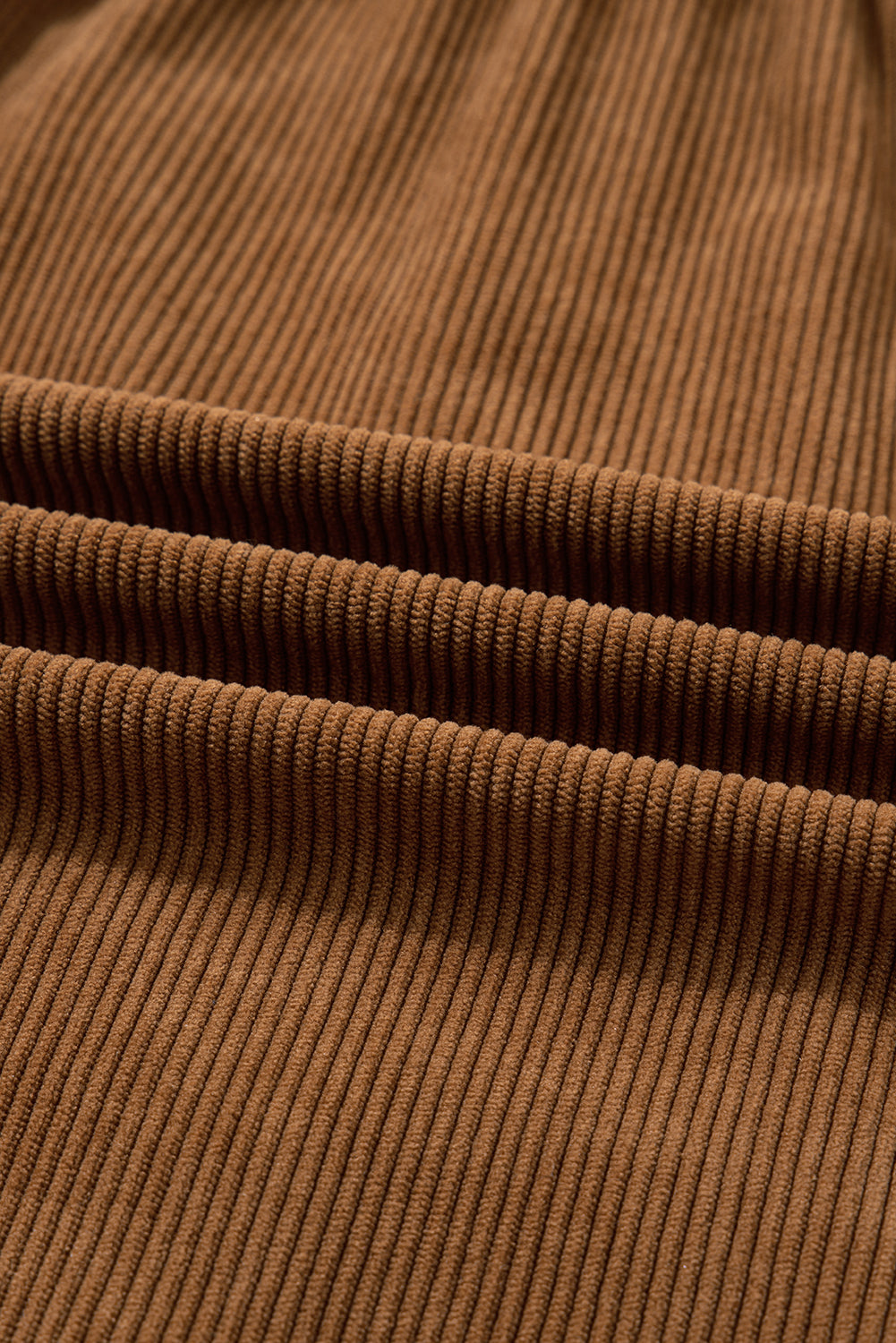 Plus Size Corduroy Button-Up Collared Shirt Dress