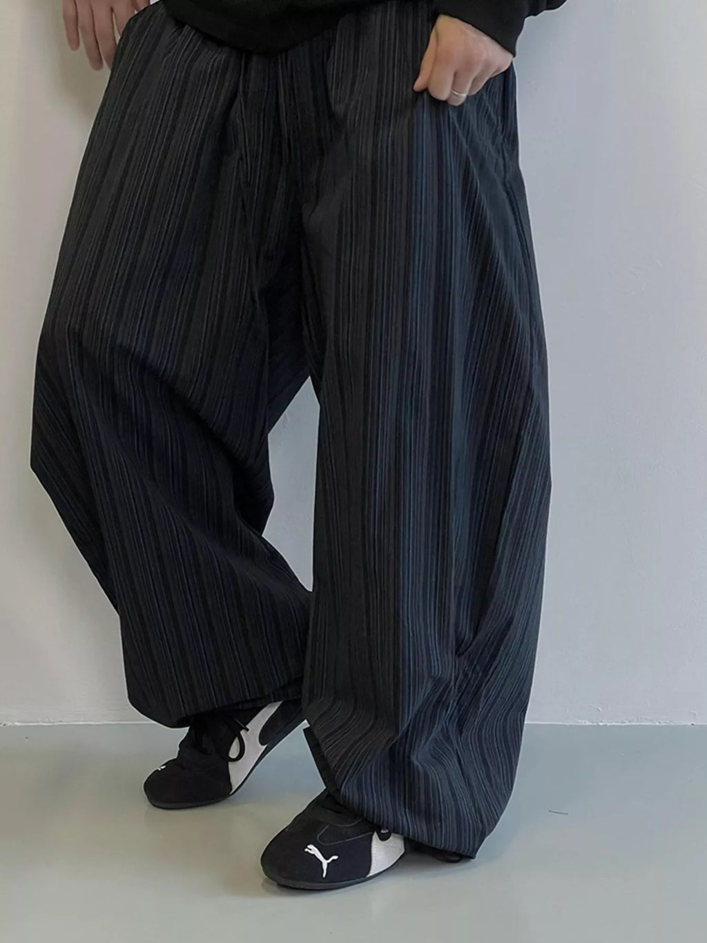 Men's Plus Size Wide Leg Pants