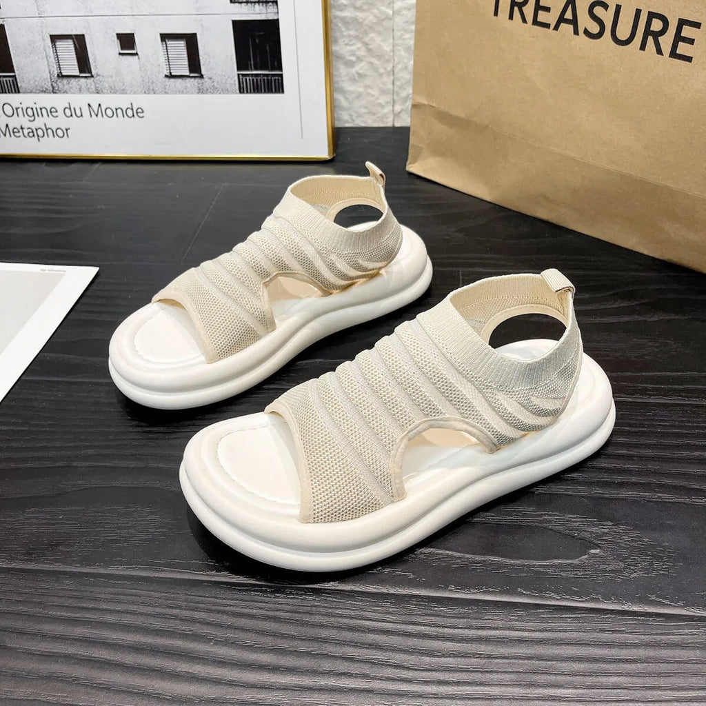 Cutout Mesh Sandals
