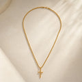 Cross-Border European And American Style Versatile Simple Waterproof Non-Fading Stainless Steel Men's Cross Pendant Necklace With A High-End Feel
