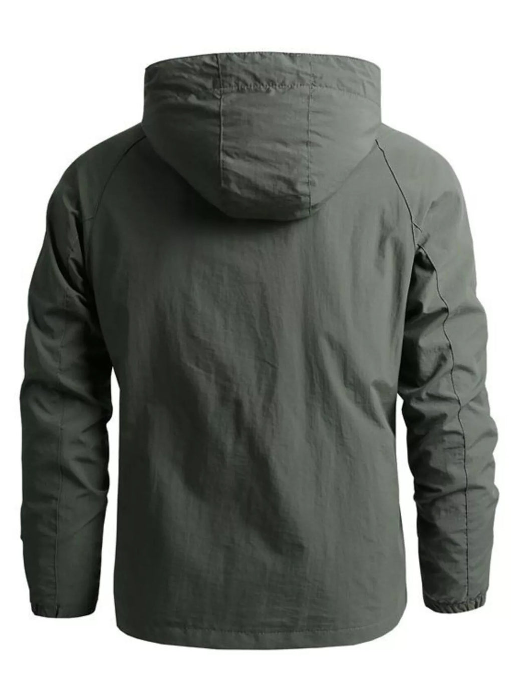 Men's Plus Size Zip Up Long Sleeve Hooded Jacket