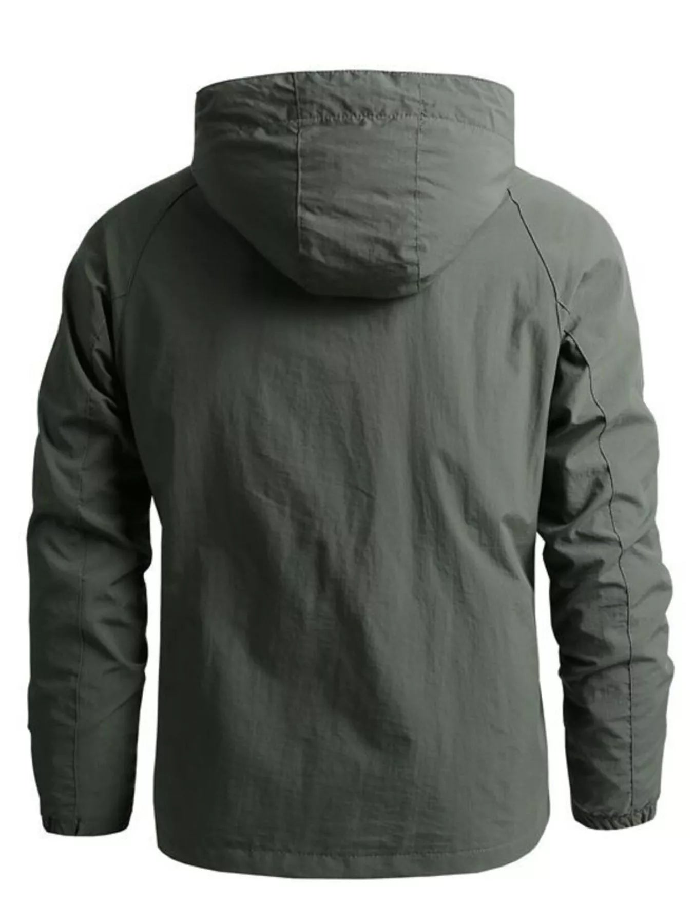 Men's Plus Size Zip Up Long Sleeve Hooded Jacket