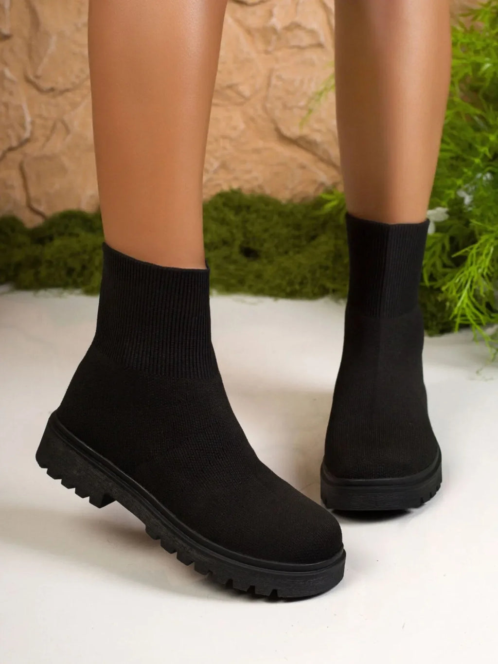 Knit Ankle Boots with Sock-Like Comfort