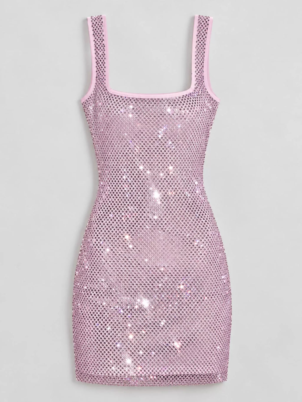 Backless Rhinestone Embellished Bodycon Mini Dress