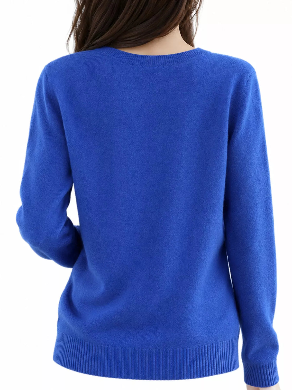 Crew-Neck Button-Down Cardigan