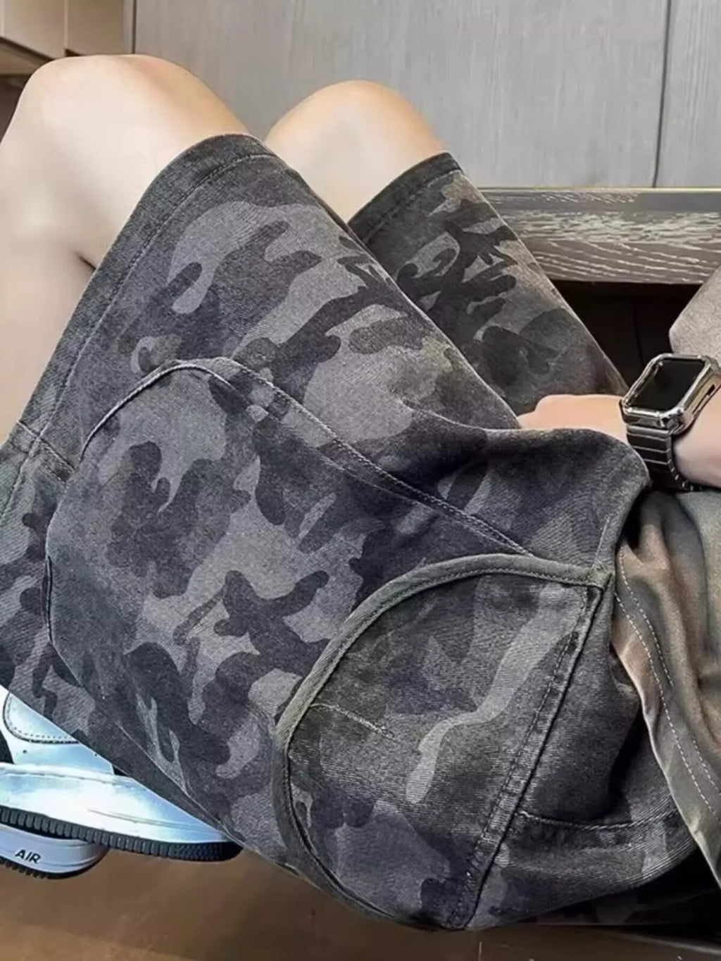 Men's Plus Size Casual Camouflage Cargo Shorts