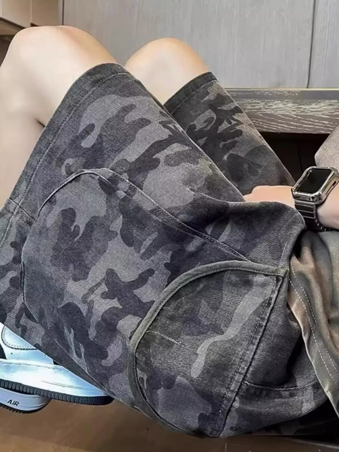 Men's Plus Size Casual Camouflage Cargo Shorts