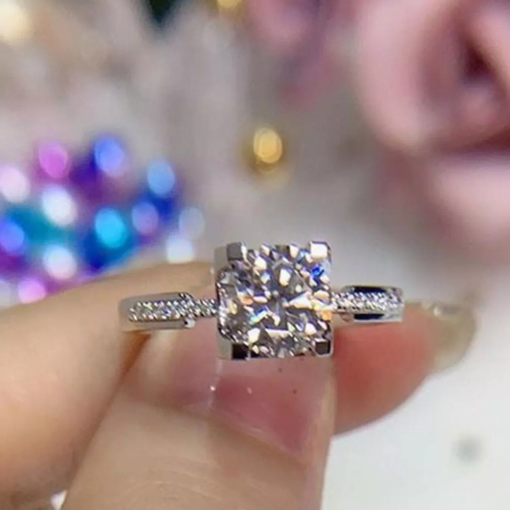 2 Carat 925 Sterling Silver Moissanite Ring