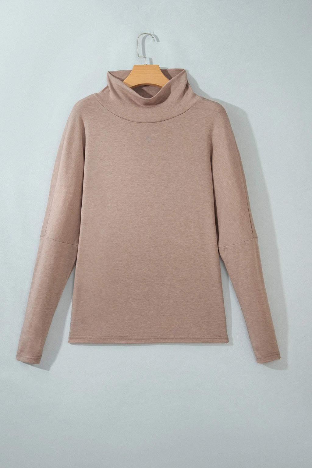High Neck Long Sleeve Shift Blouse