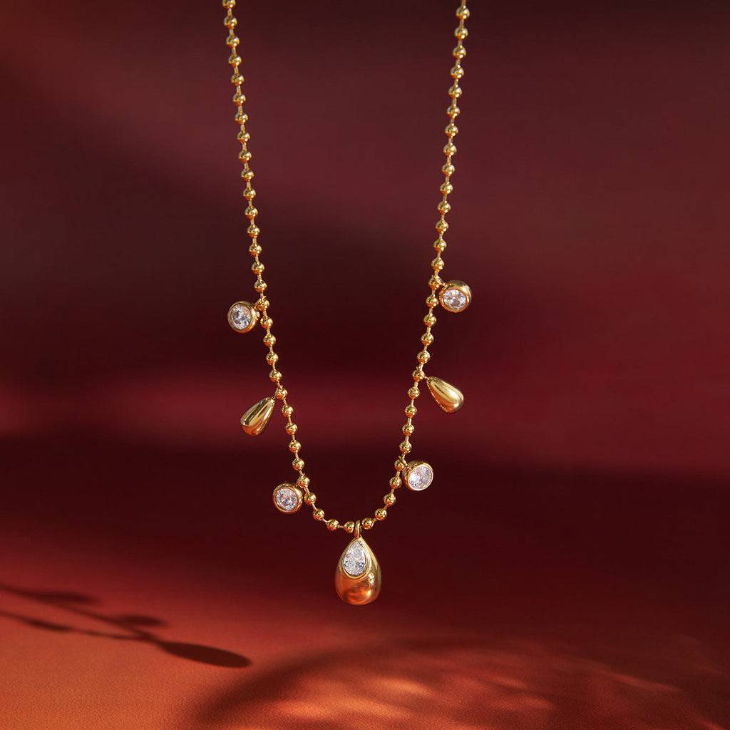 Zircon Teardrop Necklace