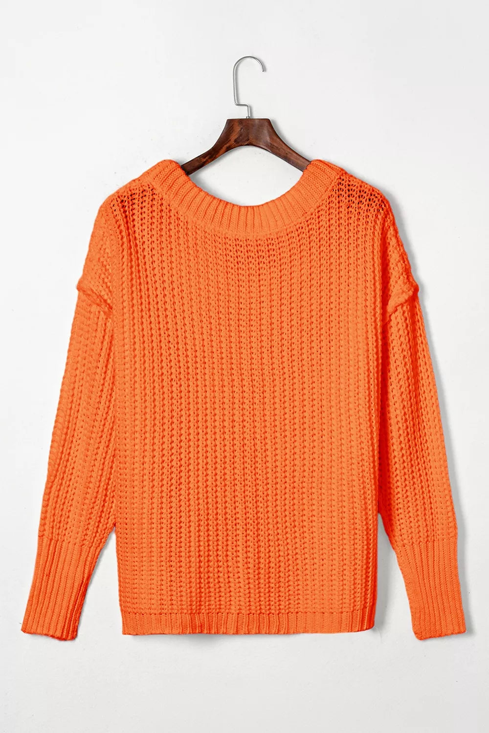 Chunky Knit Dropped Shoulder Sweater