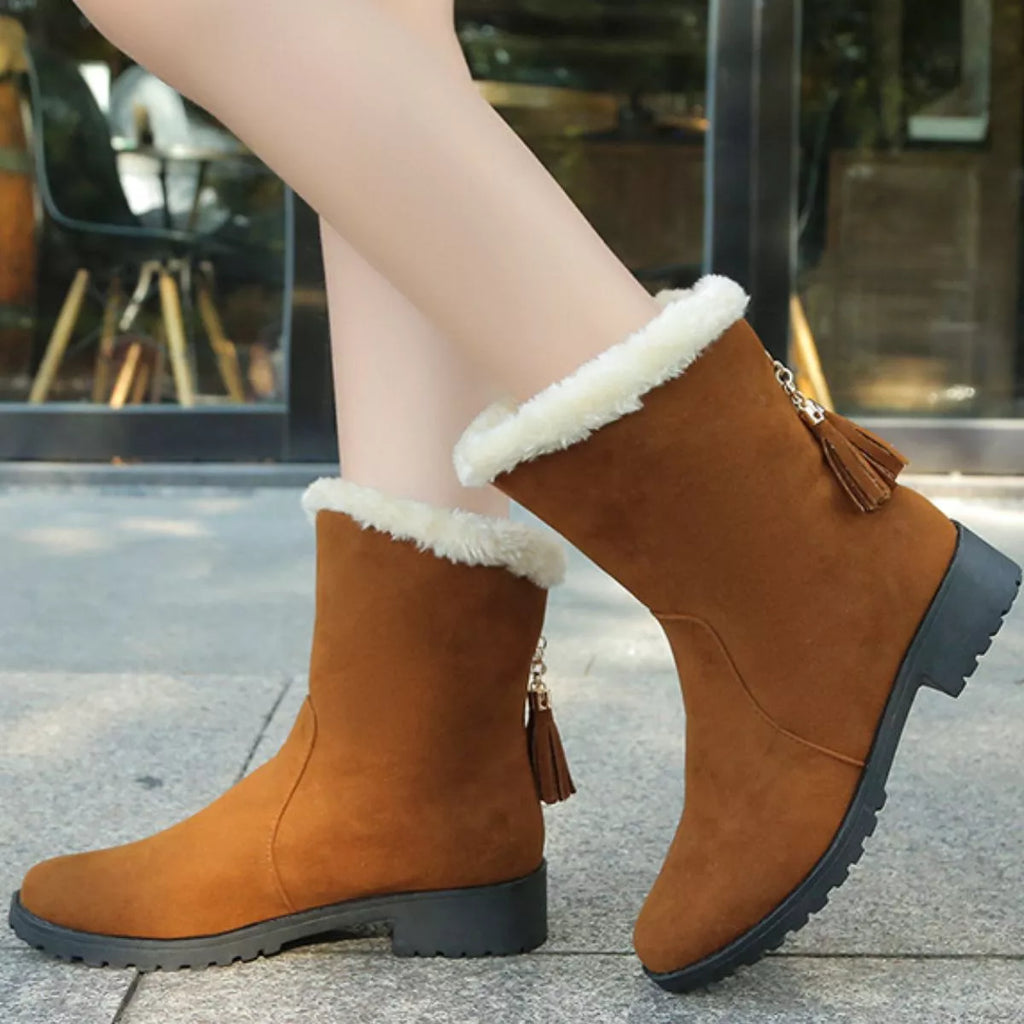 Round Toe Plush Lined Boots