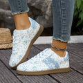 Floral Print Flats Sneakers