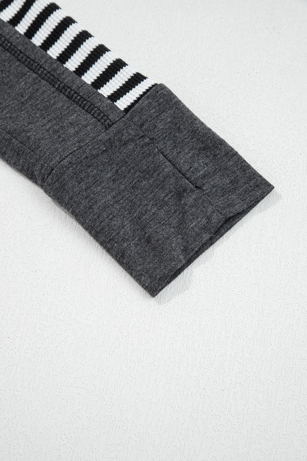 Stripe Thermal Knit Drop Shoulder Top