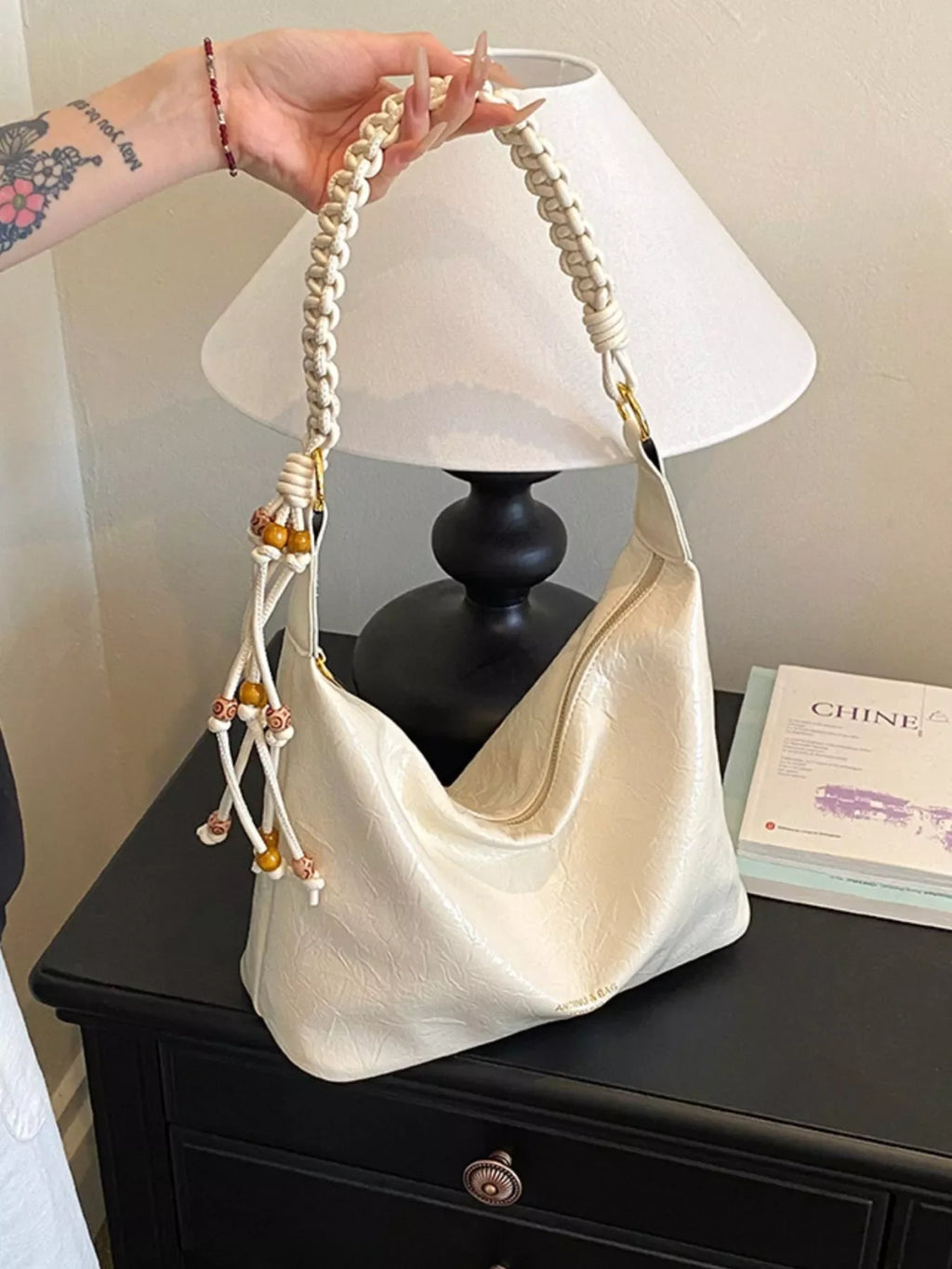 Braided Strap Shoulder Bag