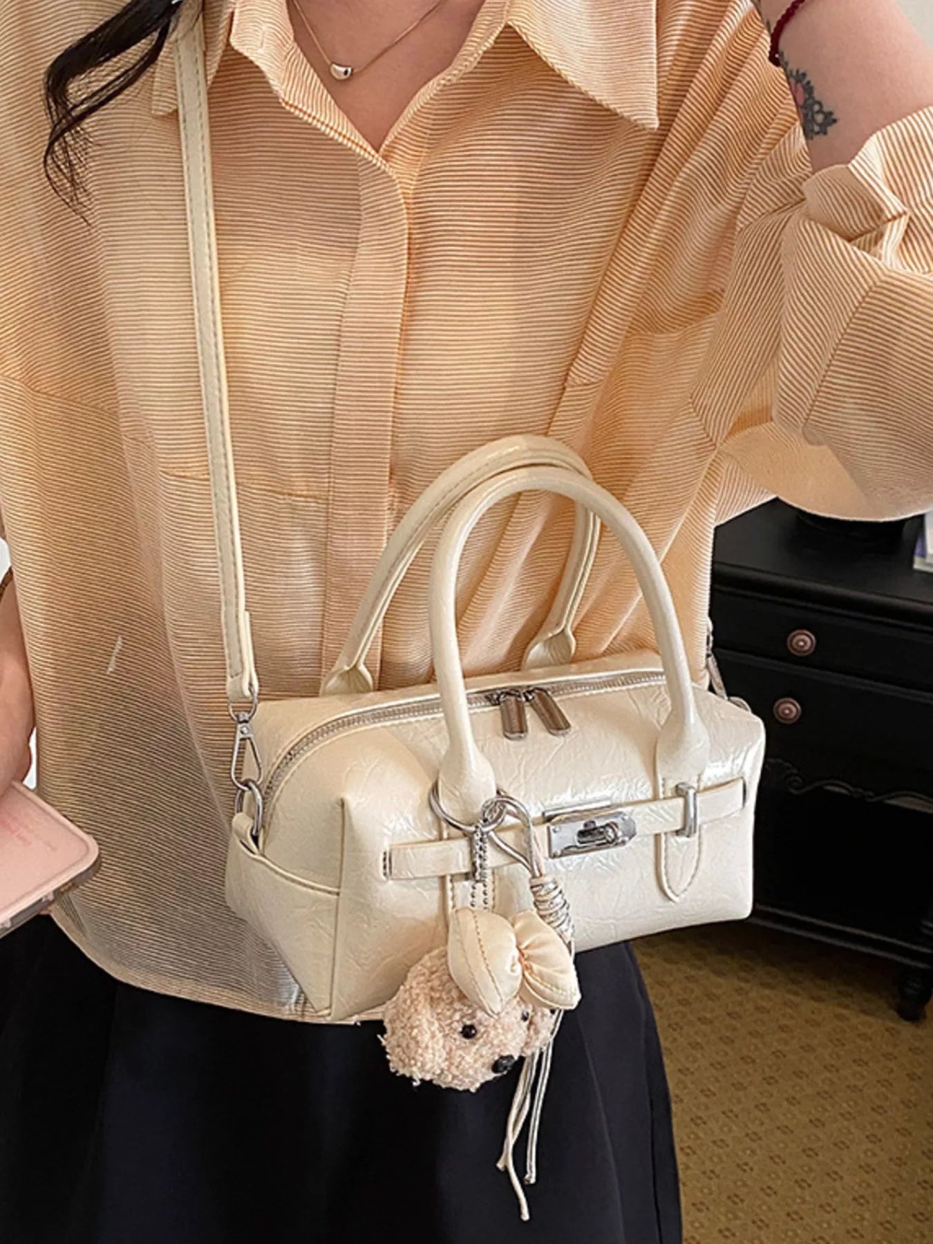 Top-Handle Shoulder Bag