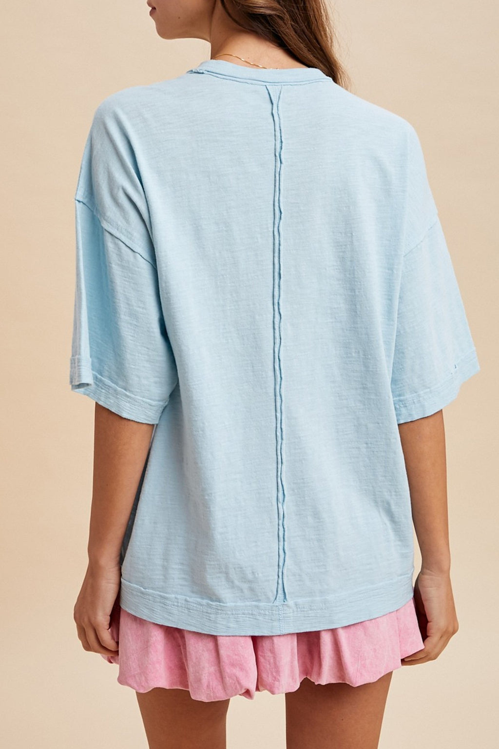 Mist Blue Western Mallard Oversized Tee