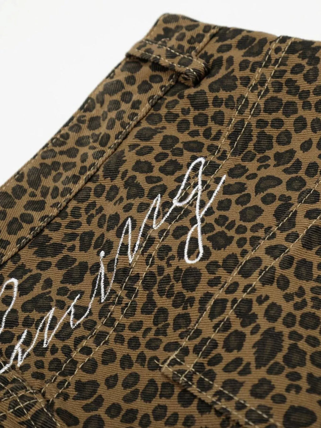 Men's Leopard Print Wide-Leg Capris