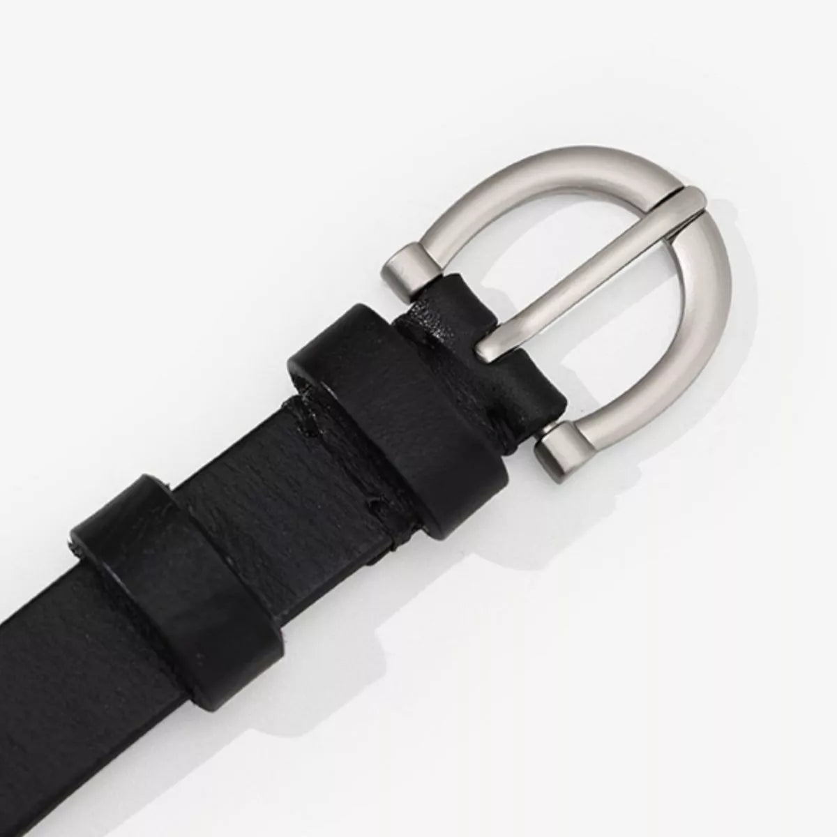Flower Cutout Leather Belt