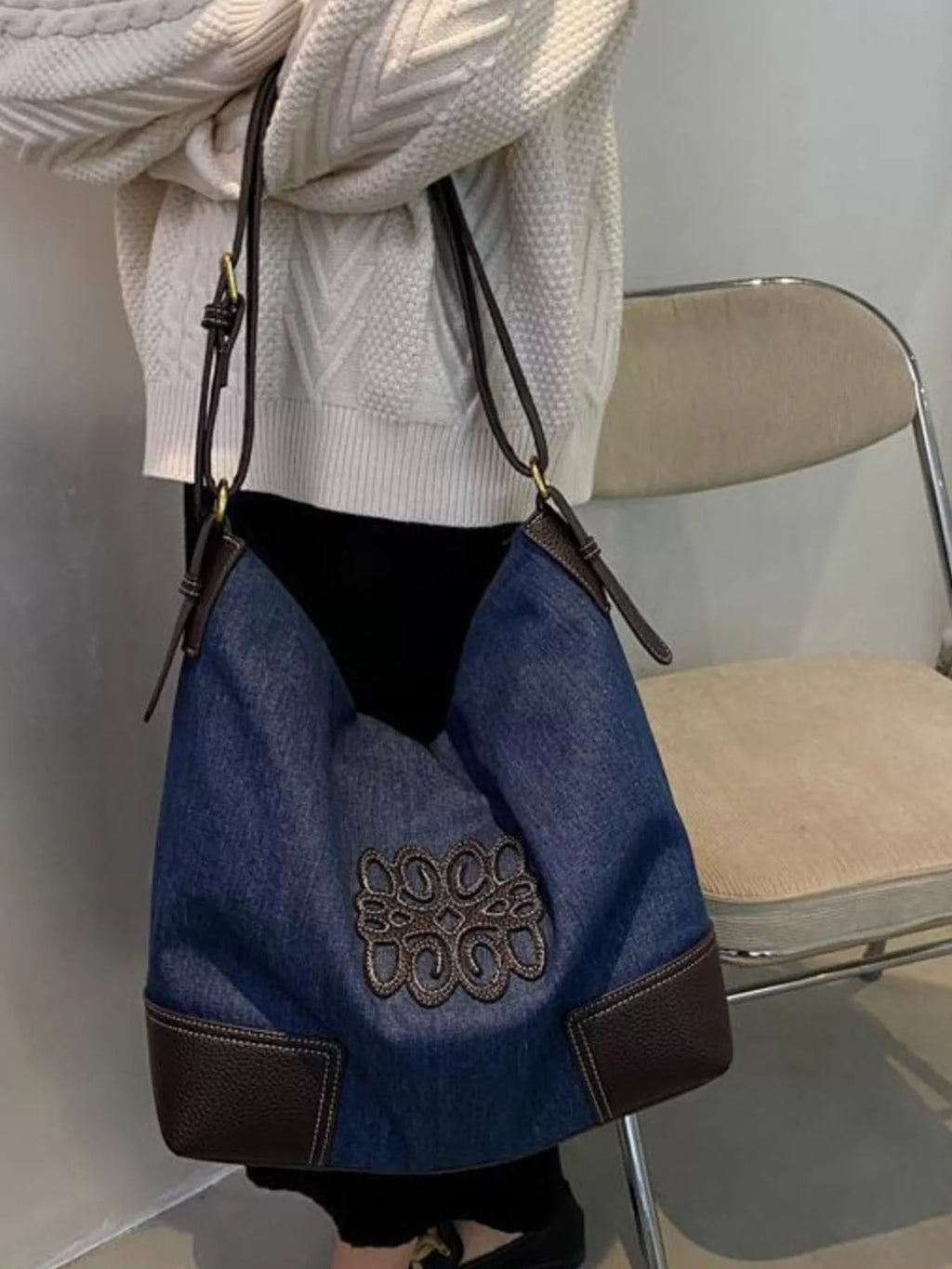 Embroidered Canvas Tote Bag