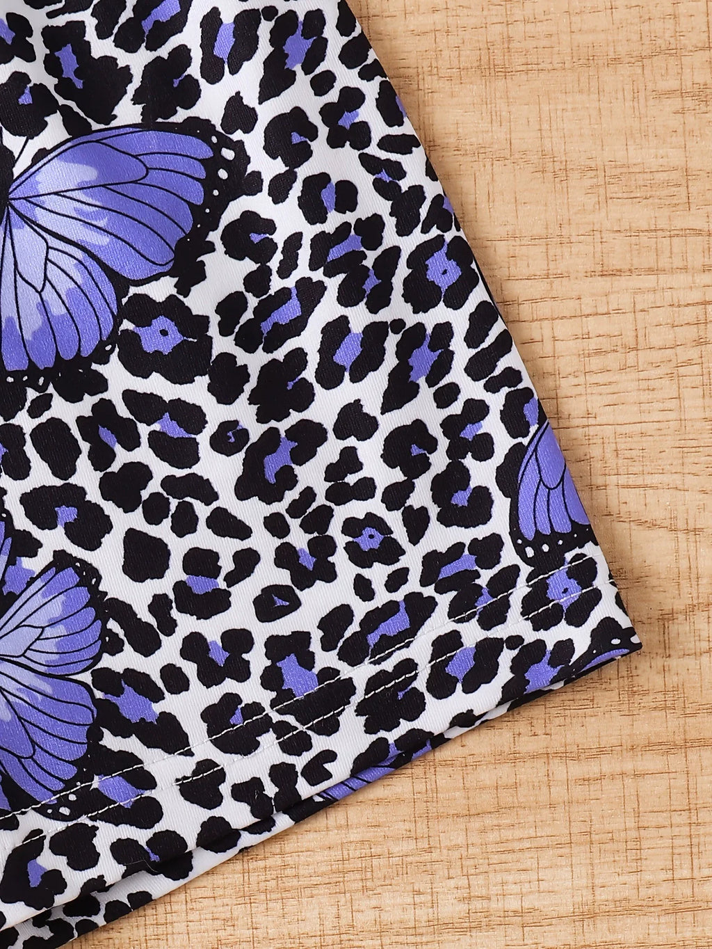 Children's Butterfly Round Neck Tee and Shorts Set