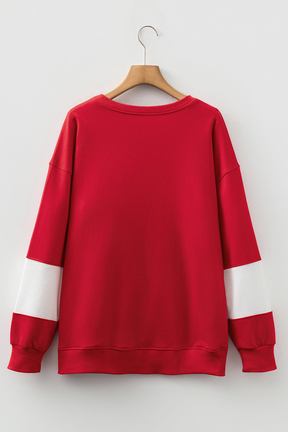 Colorblock Drop Shoulder Baggy Sweatshirt