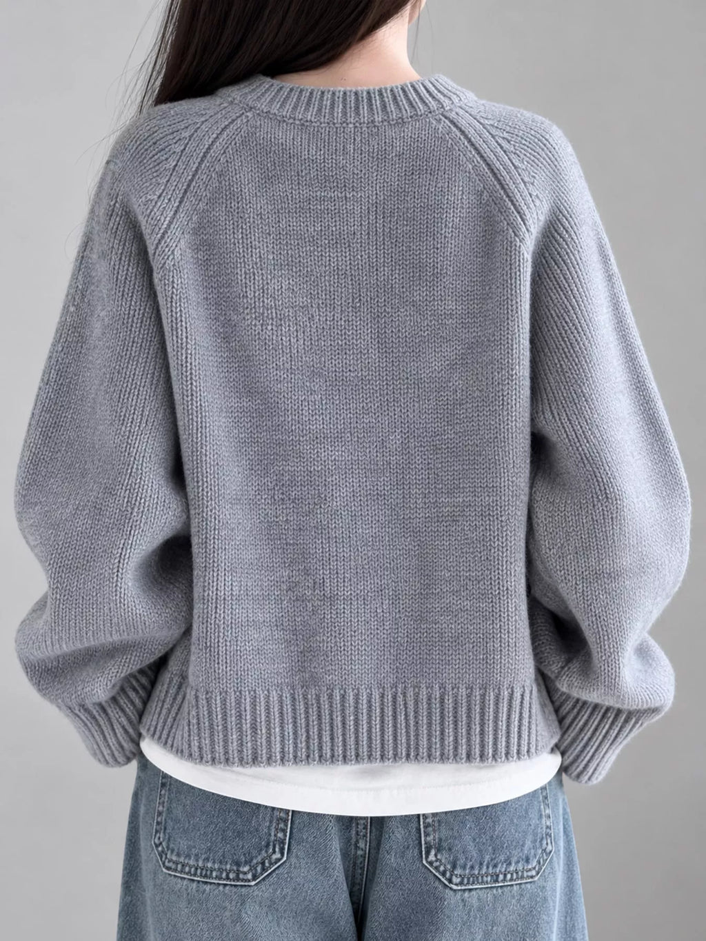 Ribbed Hem Zip-Up Cardigan