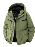 Men's Full Size Zip Up Long Sleeve Hooded Jacket Plus Size