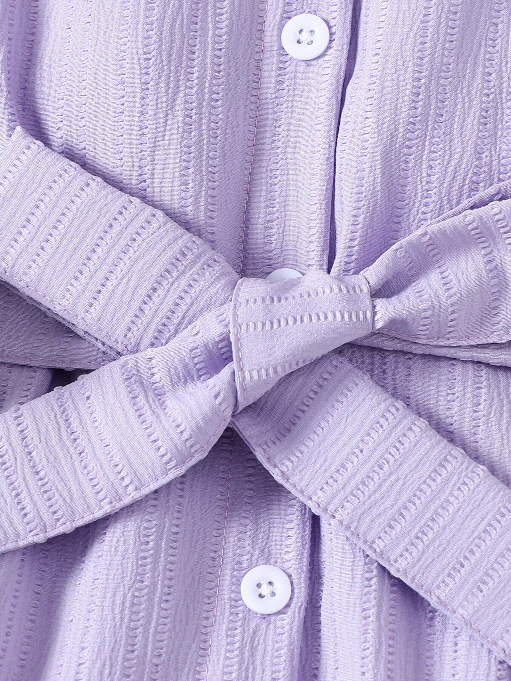 Children's Ruffled Bow Long Sleeve Dress