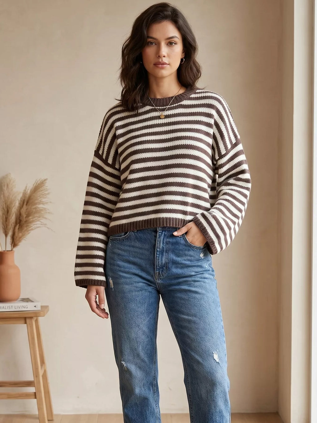 Striped Crew Neck Sweater