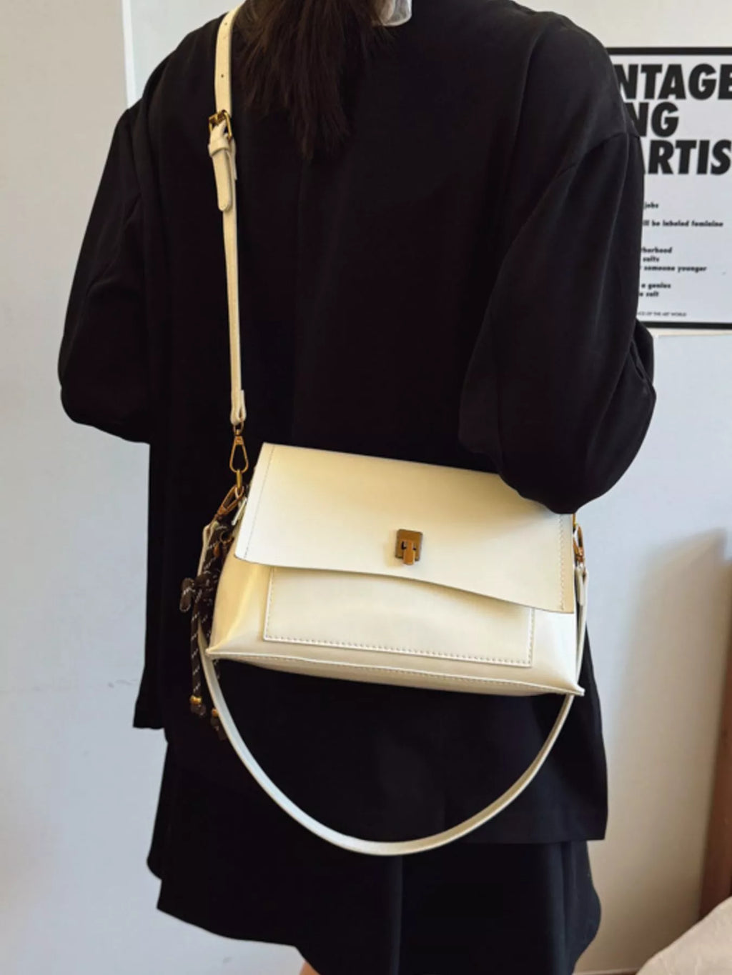 Leather Flap Shoulder Bag