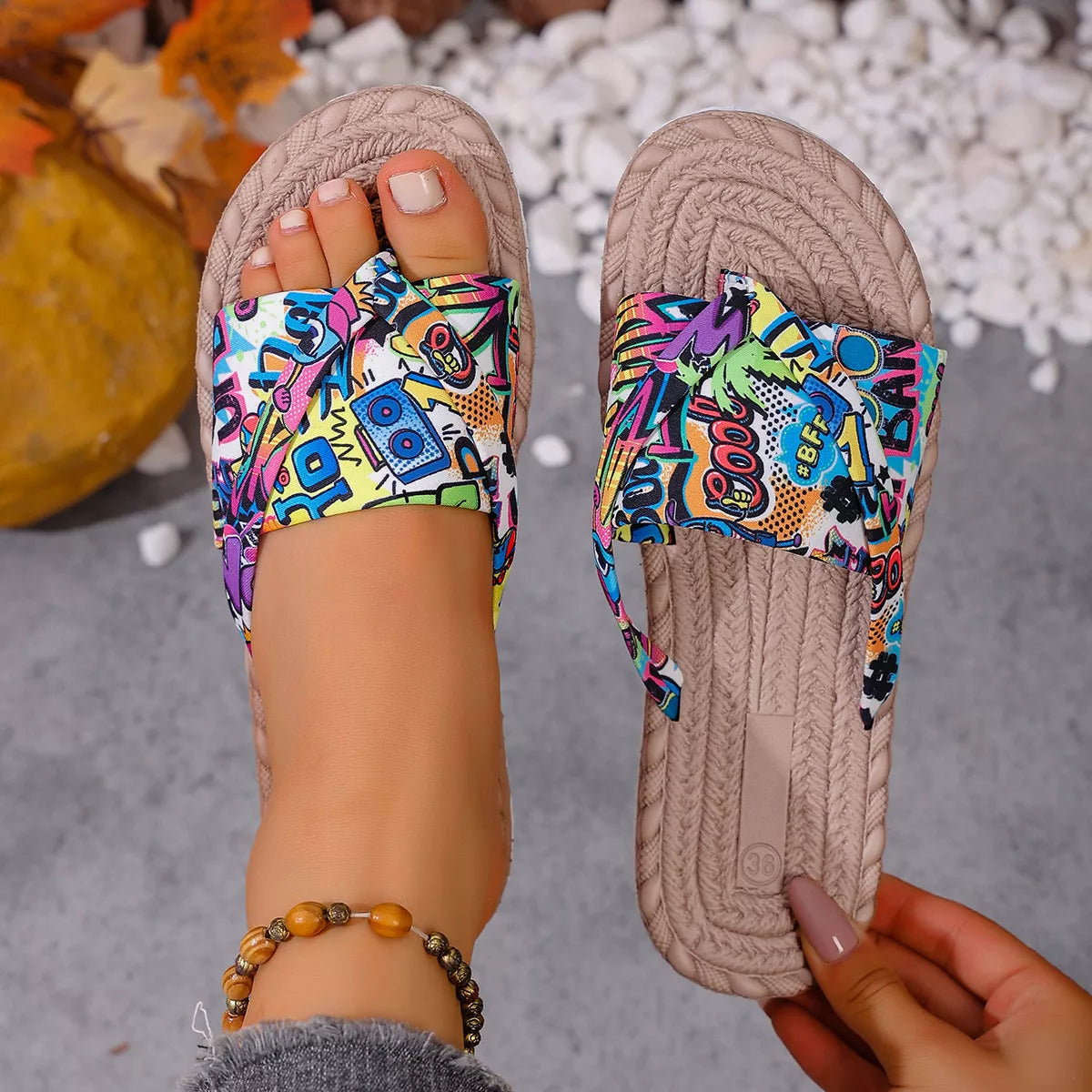 Toe Post Flats Sandals