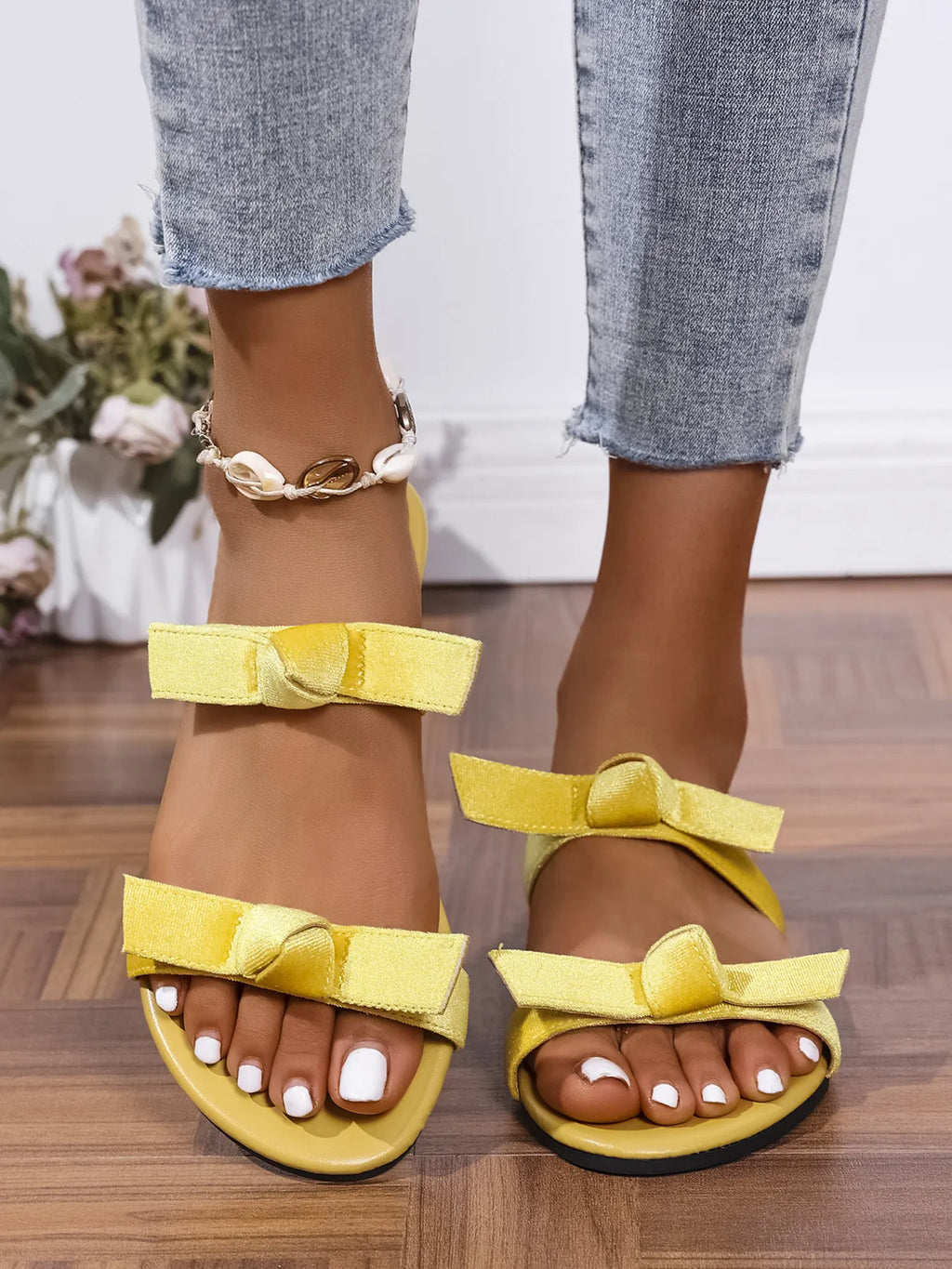 Double Strap Flat Sandals