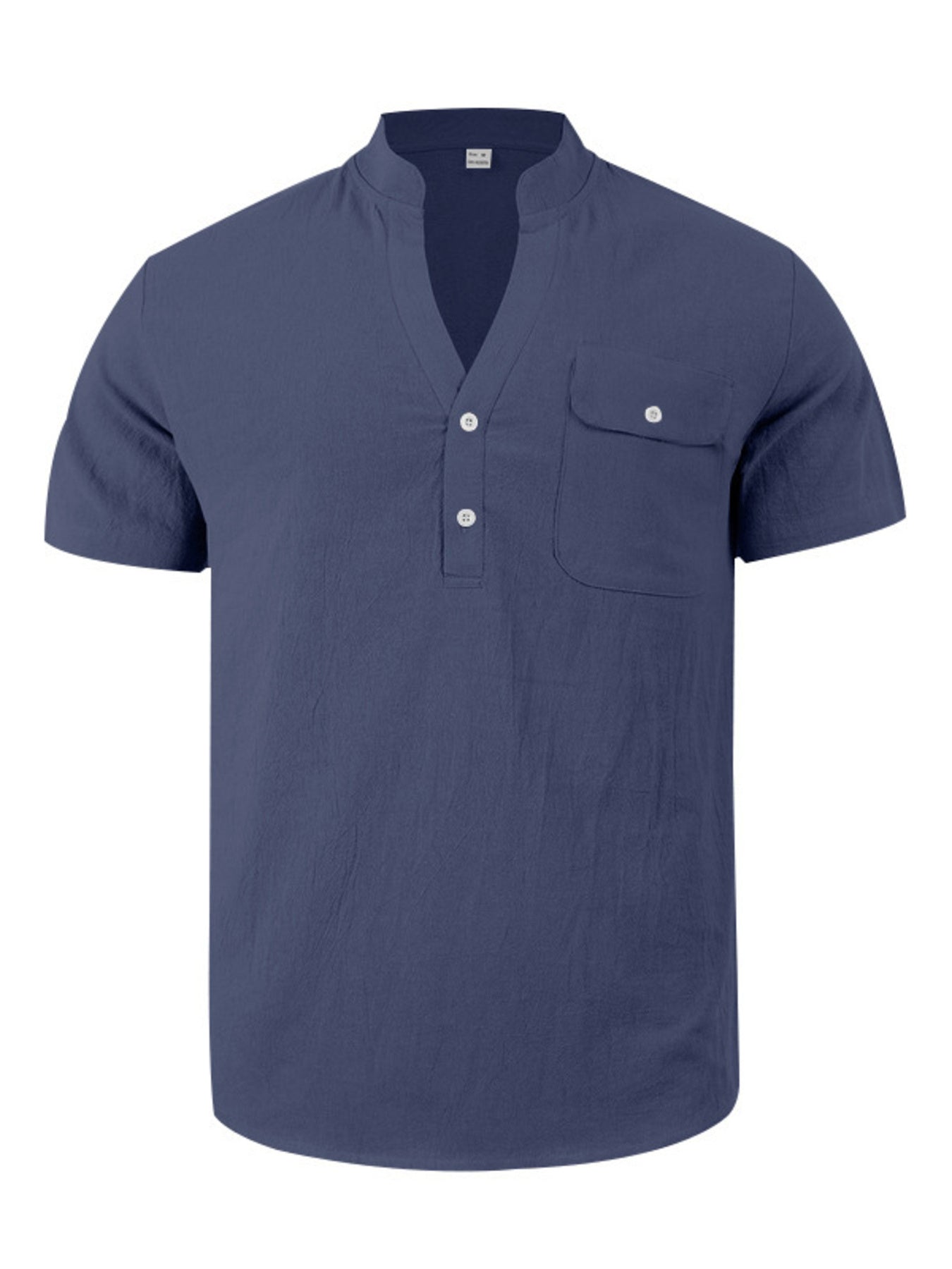 Men's Full Size Button Detail Short Sleeve Shirt Plus Size