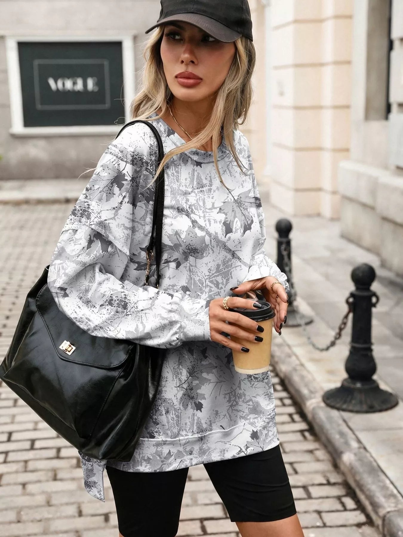 Printed Round Neck Sweatshirt