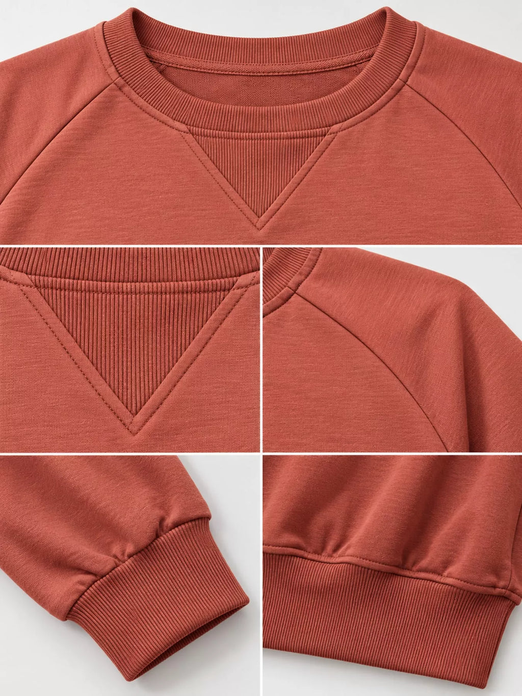 Crew Neck Raglan Sleeve Sweatshirt