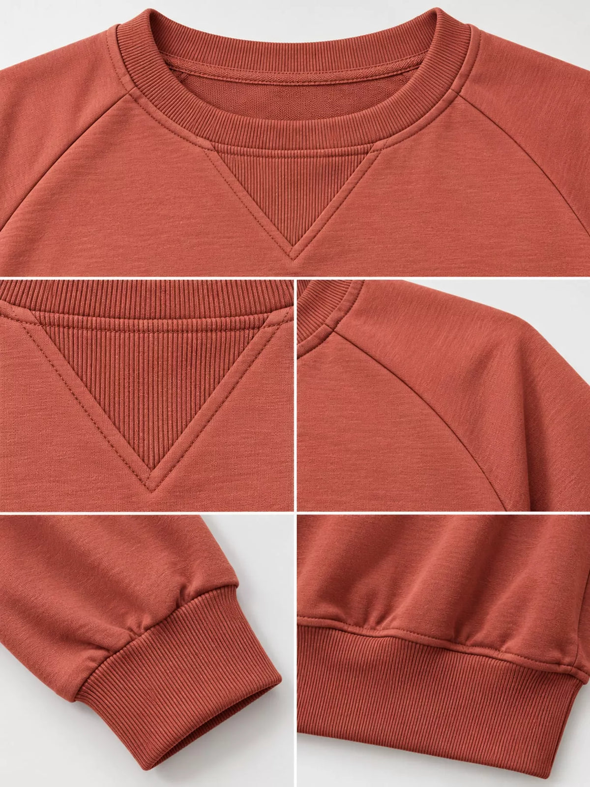 Crew Neck Raglan Sleeve Sweatshirt