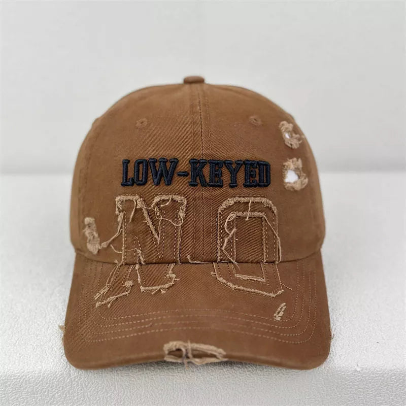 Distressed Embroidered Baseball Cap