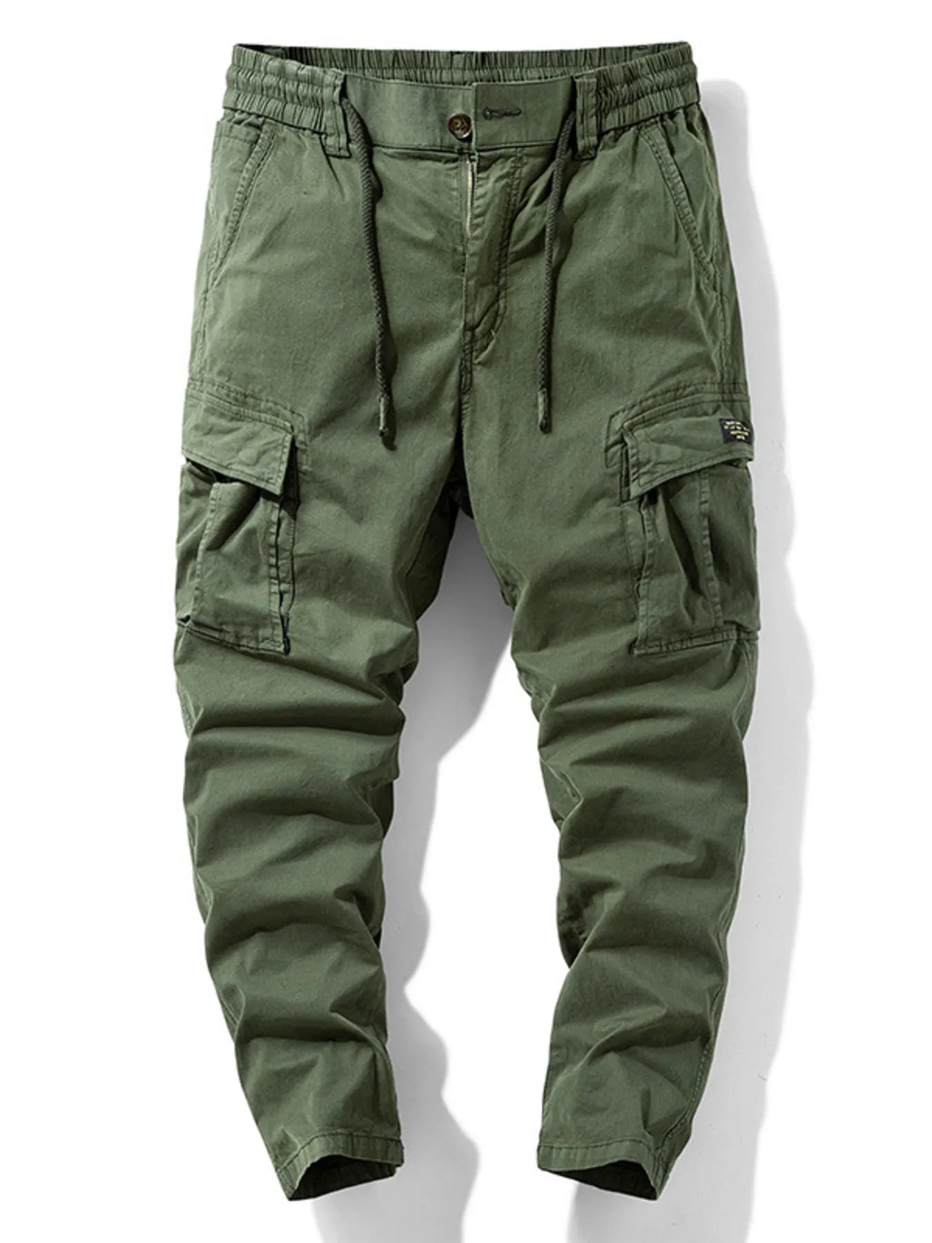 Men's Cargo Pants with Drawstring Waist