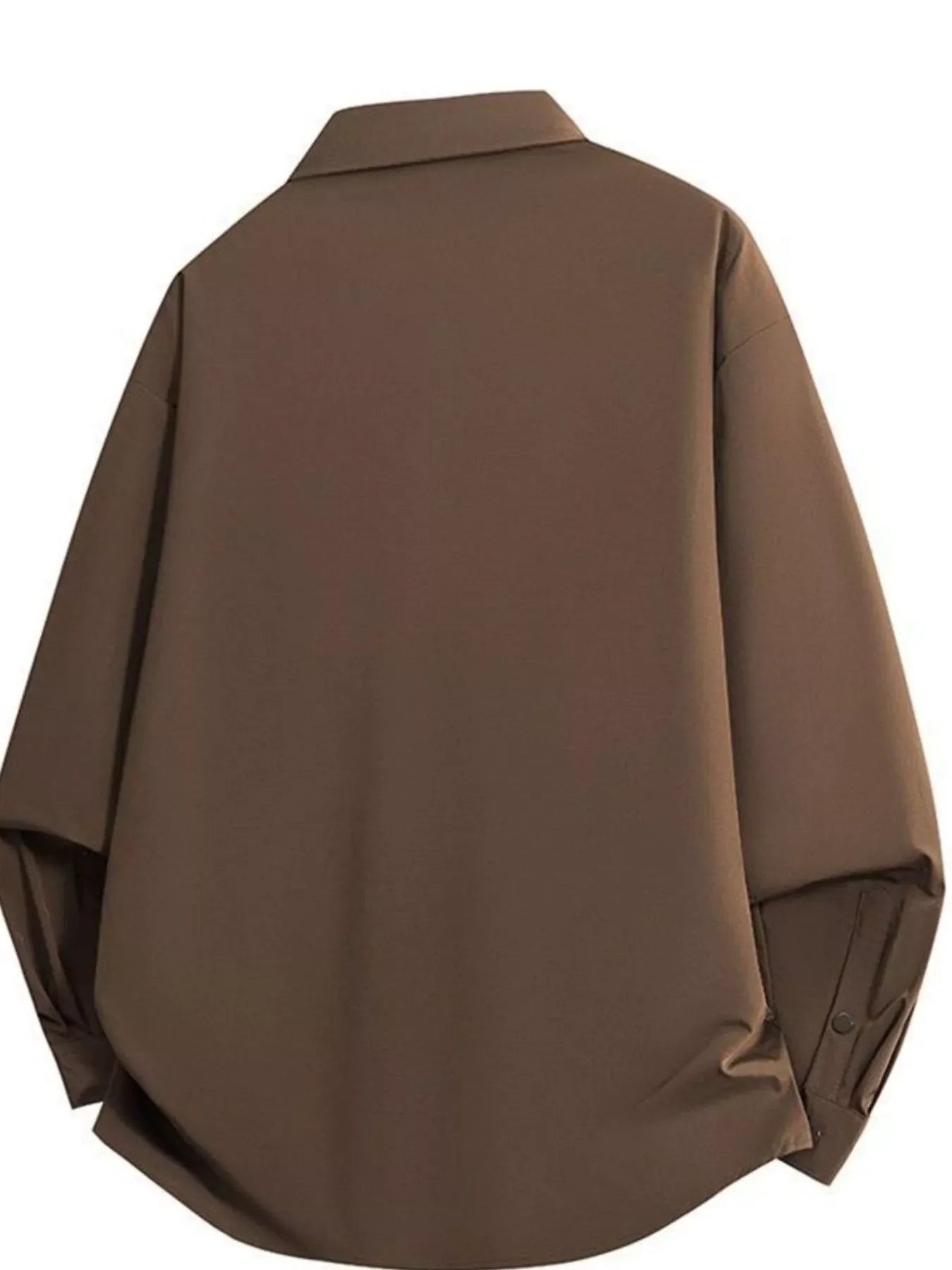 Men's Full Size Snap Down Long Sleeve Shacket Plus Size