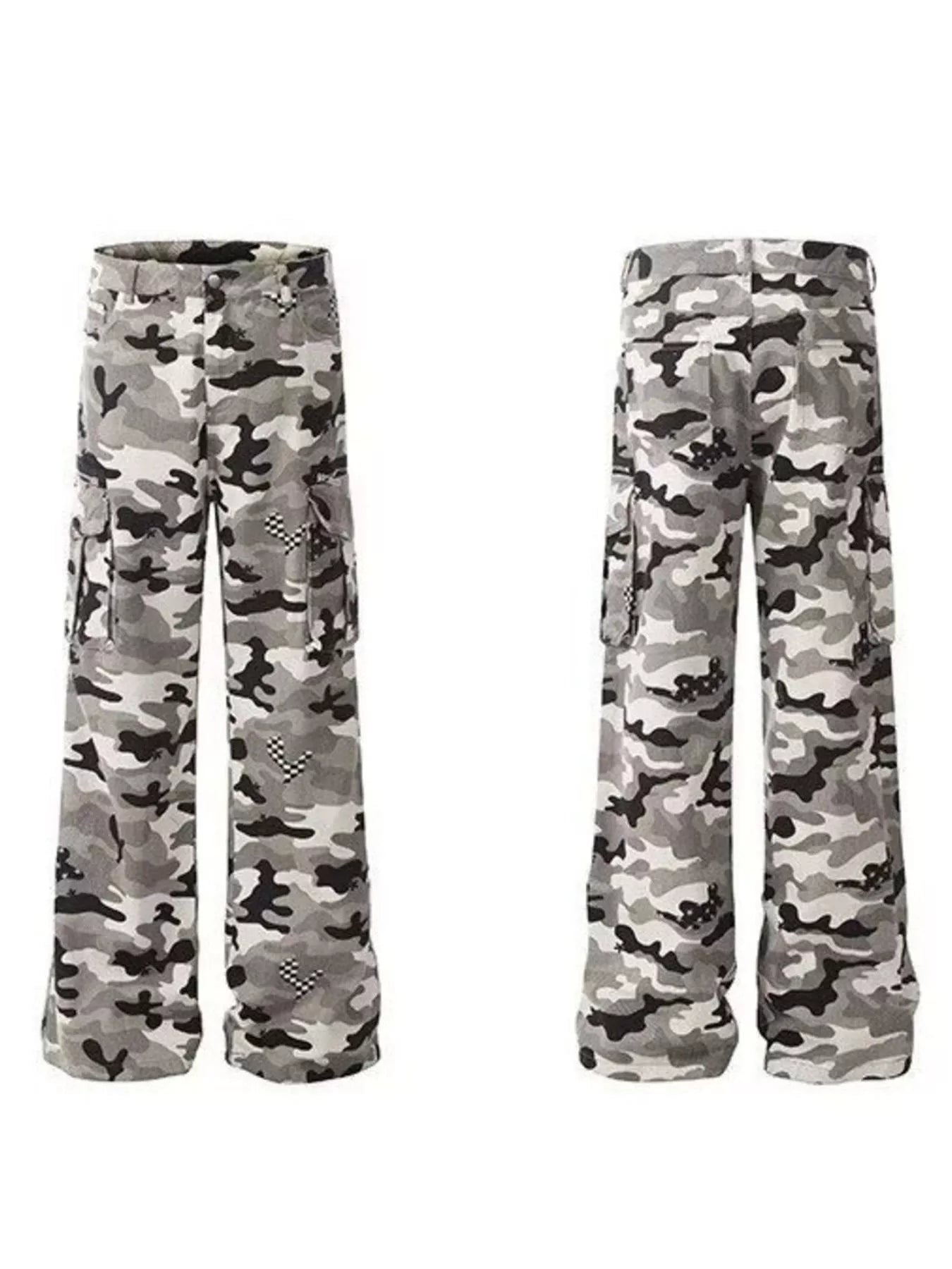 Men's Full Size Camouflage Wide Leg Pants Plus Size