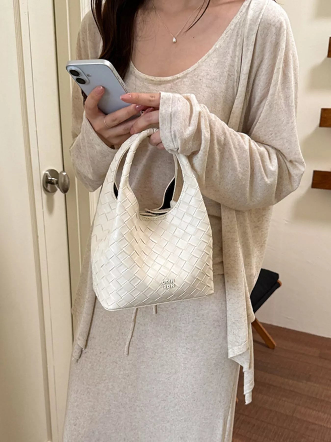 Woven Leather Crossbody Bag