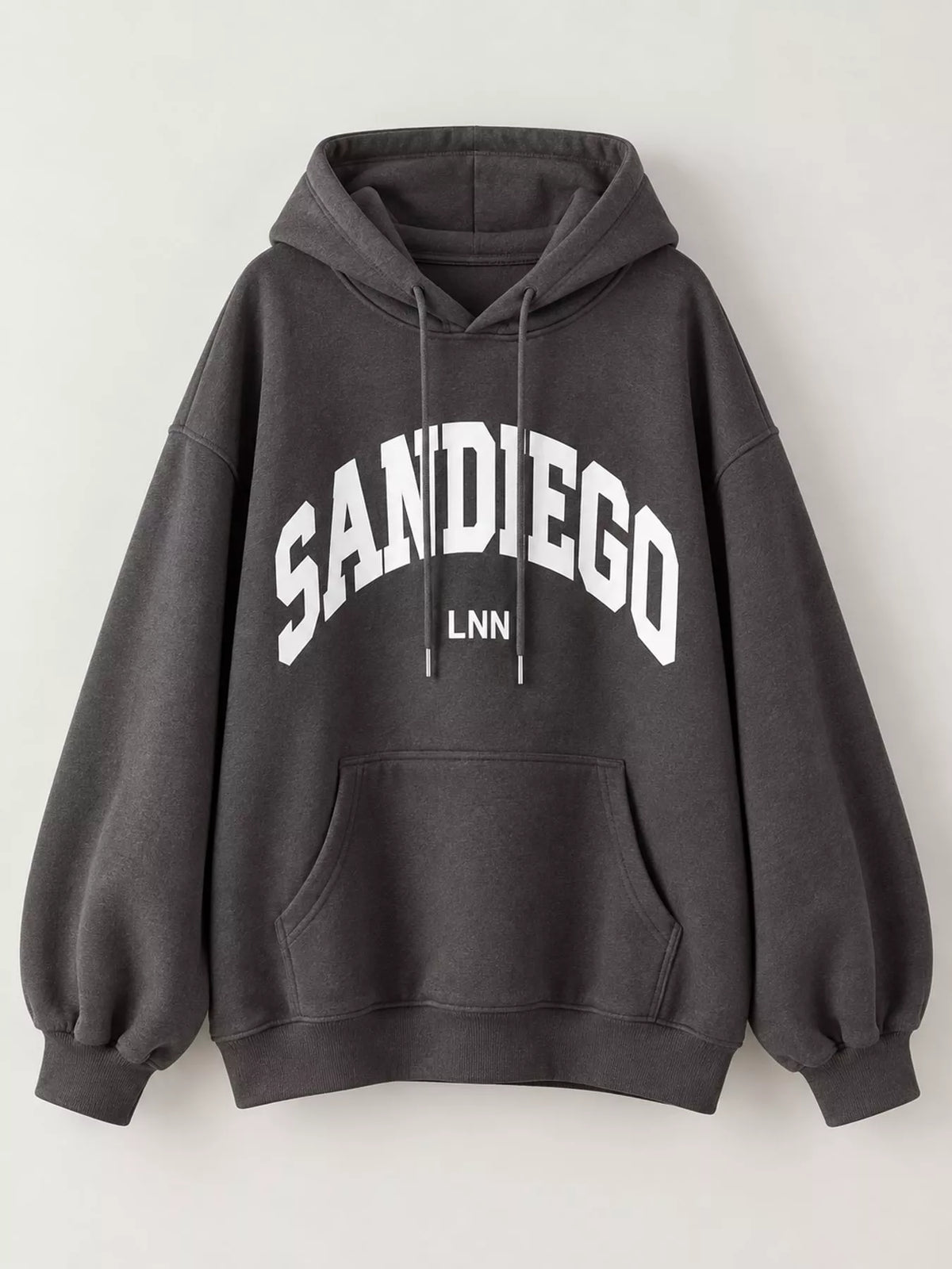Letter Graphic Long Sleeve Hoodie