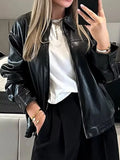 Zip Up Dropped Shoulder Jacket