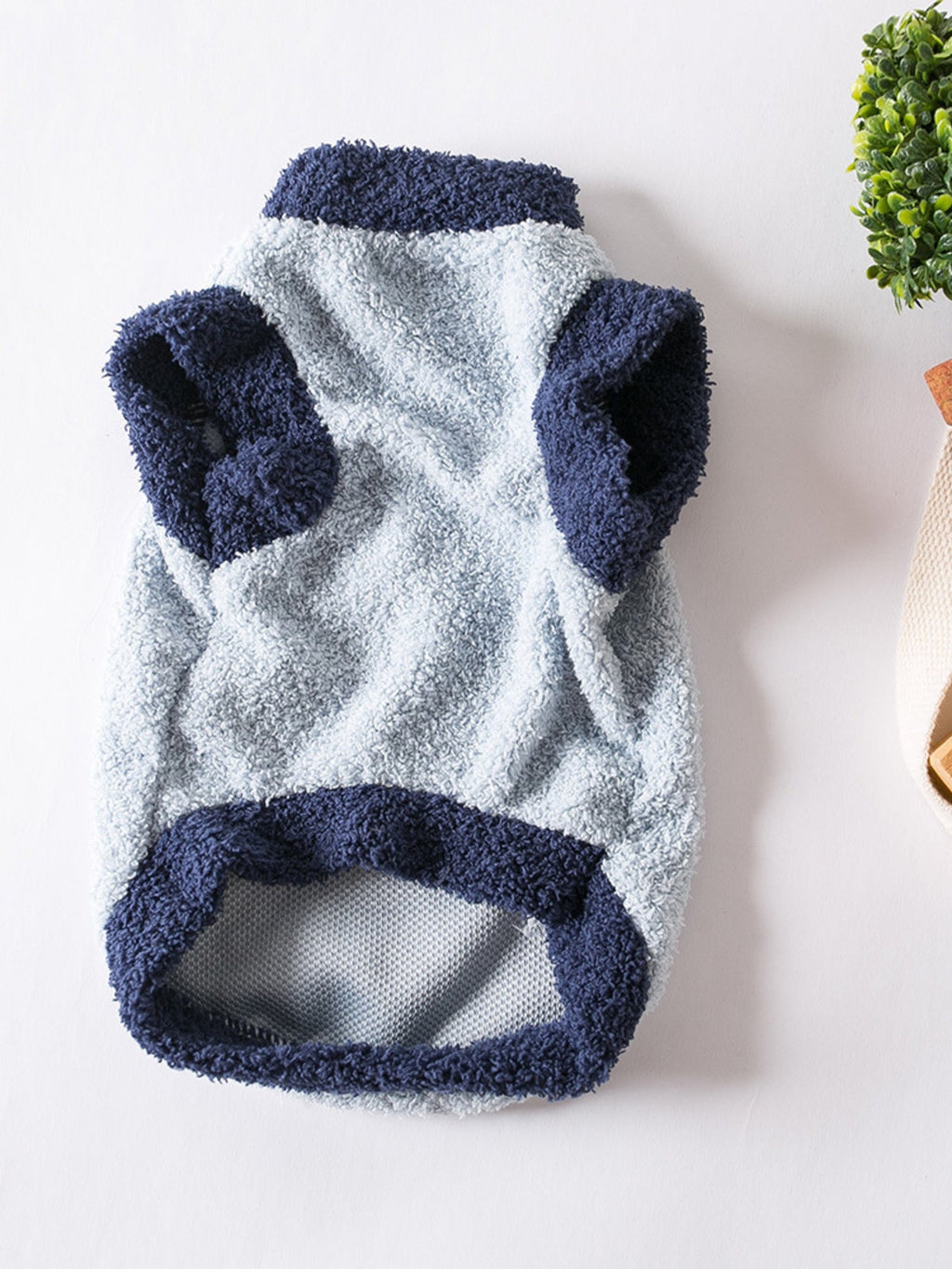 Fleece Pet Sweater with Button Decor