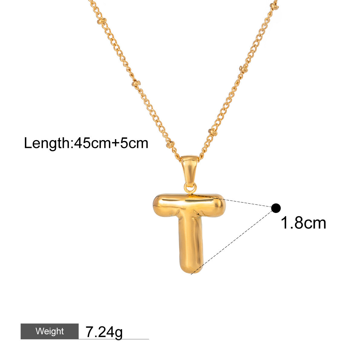 18K gold birthstone with 26 letters design light luxury noble necklace