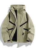 Men's Full Size Casual Hooded Zip-Up Outerwear Plus Size