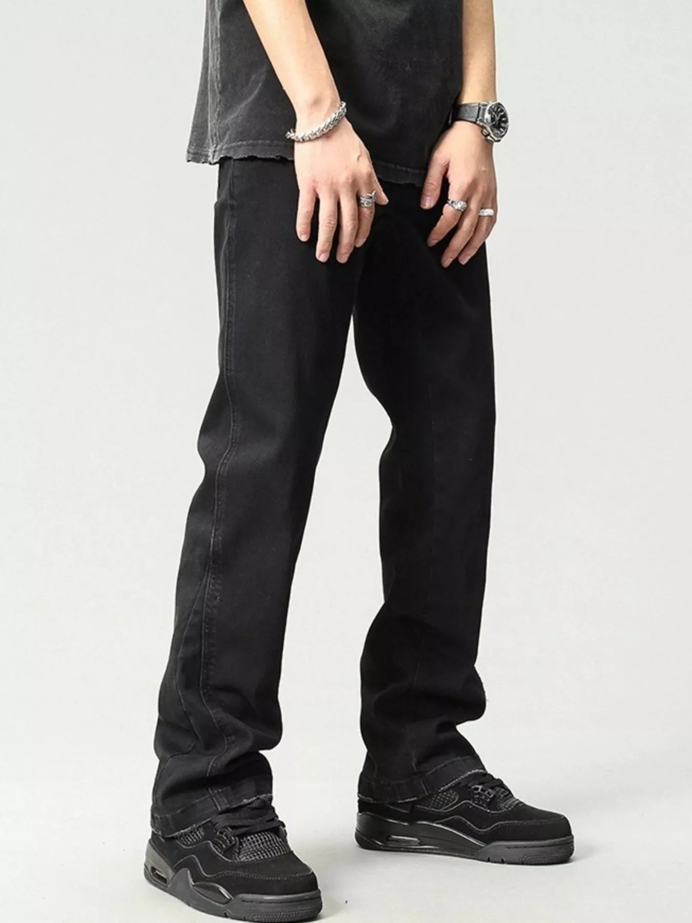Men's Washed Loose Fit Jeans