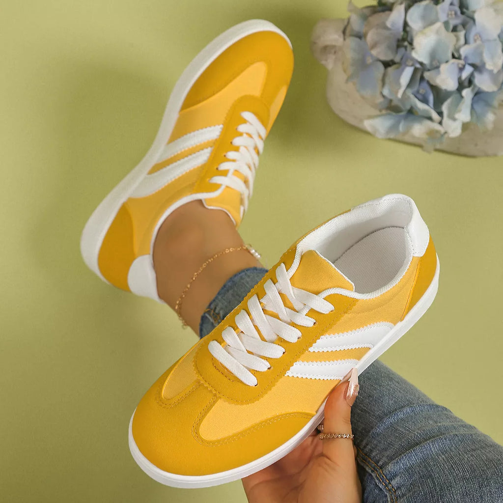 Casual Striped Flats Sneakers