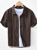 Men's Plus Size Button Up Short Sleeve Shirt